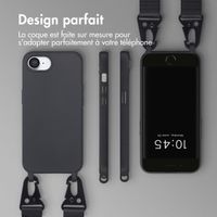 Selencia Coque silicone avec cordon amovible iPhone 16e - Noir