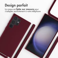 imoshion Coque en silicone avec cordon Samsung Galaxy S23 Ultra - Rouge foncé
