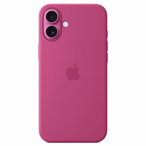 Apple Coque en silicone MagSafe Apple iPhone 16 Plus - Fuchsia