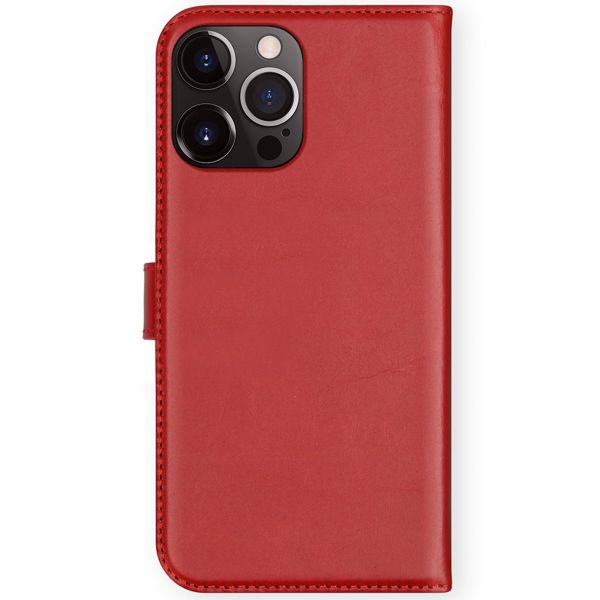 Selencia Étui portefeuille en cuir véritable Apple iPhone 13 Pro - Rouge
