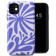 Selencia Coque arrière Vivid Tough iPhone 11 - Modern Bloom Sapphire Blue