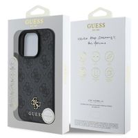 Guess Coque 4G Metal Logo MagSafe iPhone 16 Pro - Noir