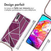 imoshion Coque Design avec cordon Samsung Galaxy A70 - Bordeaux Graphic