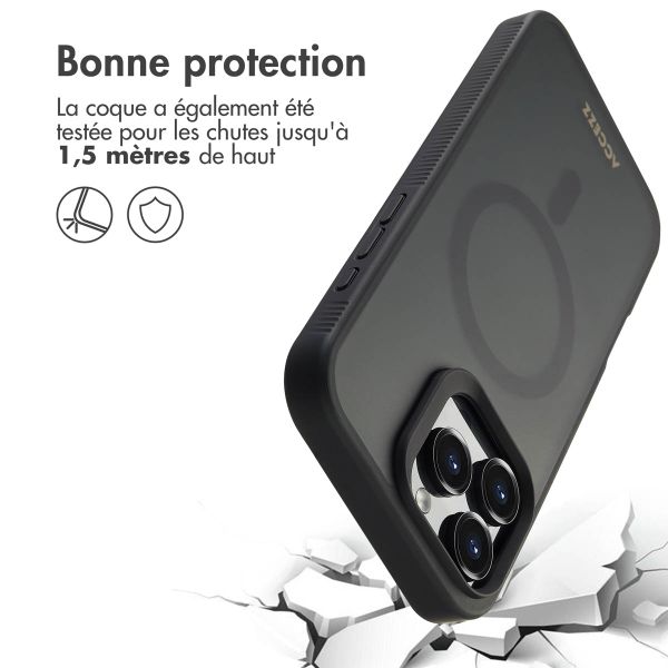 Accezz Coque Givrée Robuste avec MagSafe iPhone 16 Pro Max - Noir