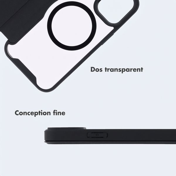 imoshion Bookcase transparente avec MagSafe Apple iPhone 14 / 13 - Noir