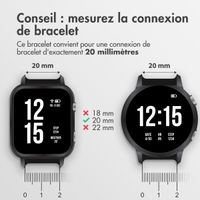 imoshion Bracelet sportif en silicone - Connexion universelle de 20 mm - Noir / Néon Jaune