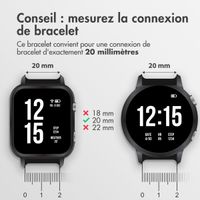 imoshion Bracelet sport en silicone avec boucle - Connexion universelle 20 mm - Rouge foncé