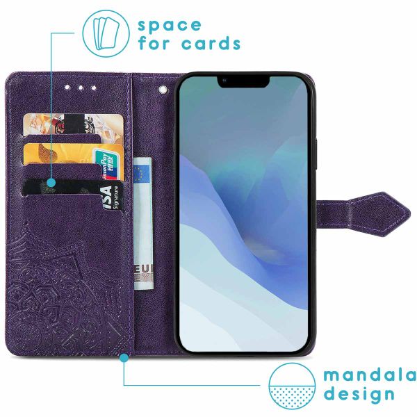 imoshion Etui de téléphone portefeuille Mandala iPhone 14 - Violet