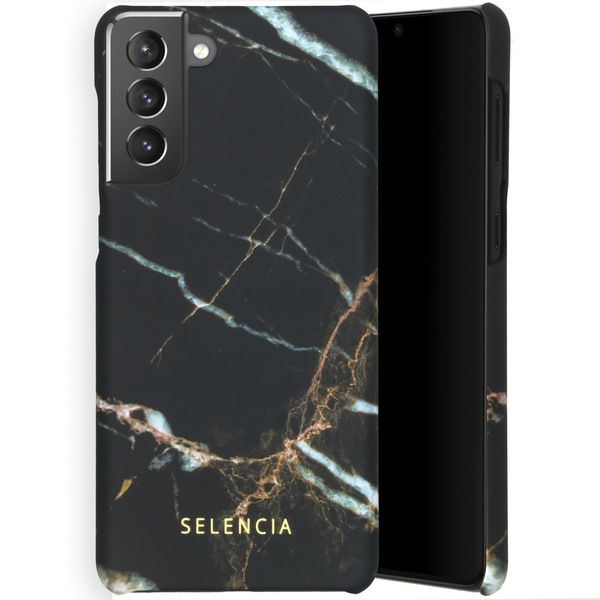 Selencia Coque Maya Fashion Samsung Galaxy S21 Plus - Marble Black