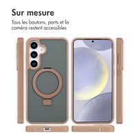 Accezz Coque Ring Stand avec MagSafe Samsung Galaxy S25 Plus - Marron