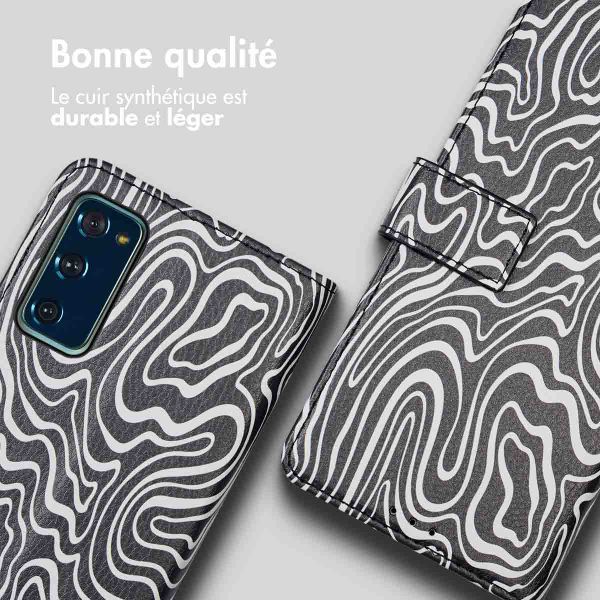 imoshion Étui de télephone portefeuille Design Samsung Galaxy S20 FE - Black And White