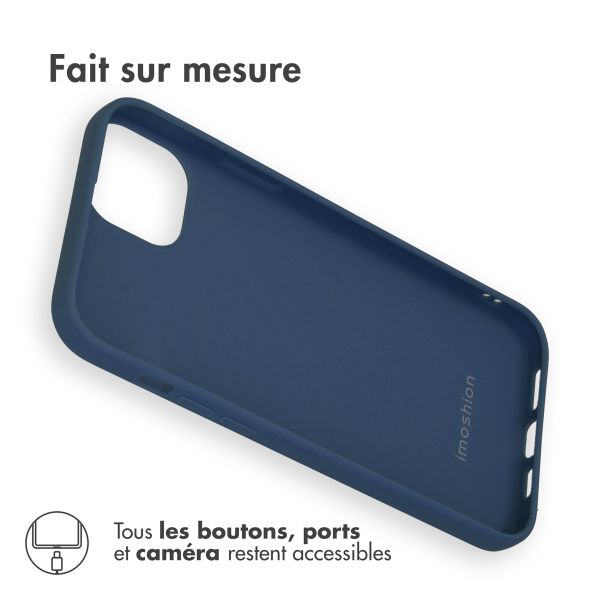 imoshion Coque Couleur Apple iPhone 14 Plus - Bleu foncé