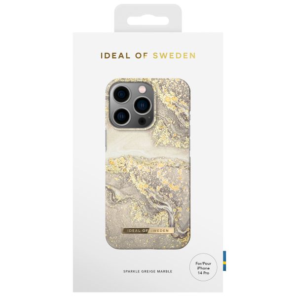 iDeal of Sweden Coque Fashion iPhone 14 Pro - Sparkle Greige Marble