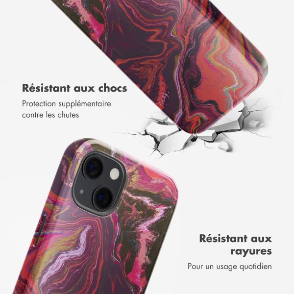 Selencia Coque arrière Vivid avec MagSafe Apple iPhone 13 - Marble Purple