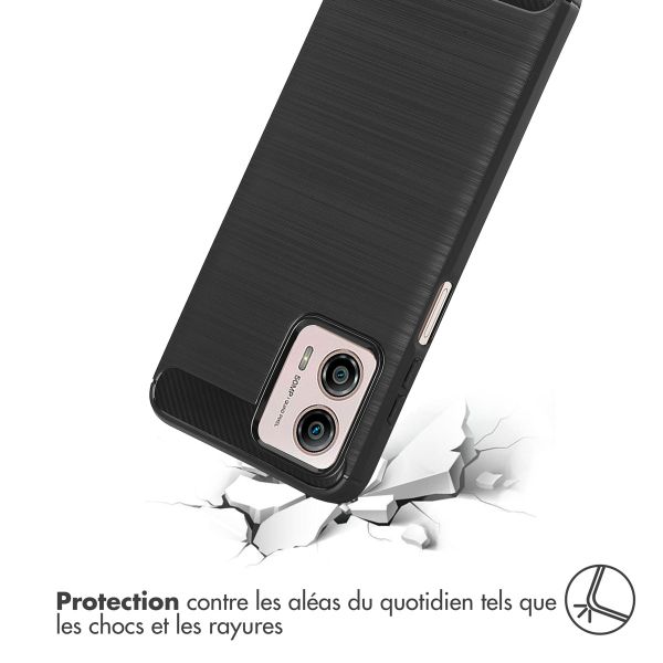 imoshion Coque Brushed Motorola Moto G53 - Noir