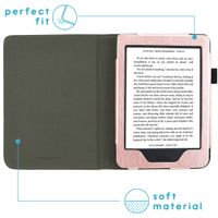 imoshion Étui de liseuse portefeuille en cuir végan Kobo Nia - Rose Doré