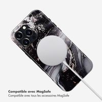 Selencia Coque arrière Vivid avec MagSafe Apple iPhone 16 Pro Max - Chic Marble Black