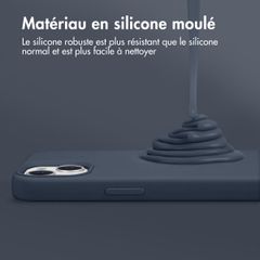 Accezz Coque Liquid Silicone avec MagSafe Samsung Galaxy S26 Ultra - Bleu foncé