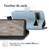 imoshion Étui de télephone portefeuille de luxe Google Pixel 7a - Bleu clair