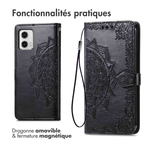 imoshion Etui de télephone Mandala Motorola Moto G73 - Noir