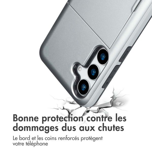 imoshion Coque arrière avec porte-cartes Samsung Galaxy S25 Plus - Gris