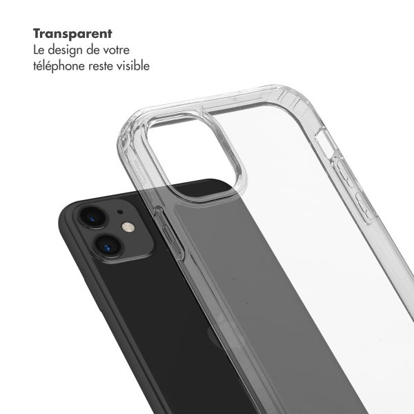 Selencia Coque arrière avec crochets amovibles Apple iPhone 11 - Transparent