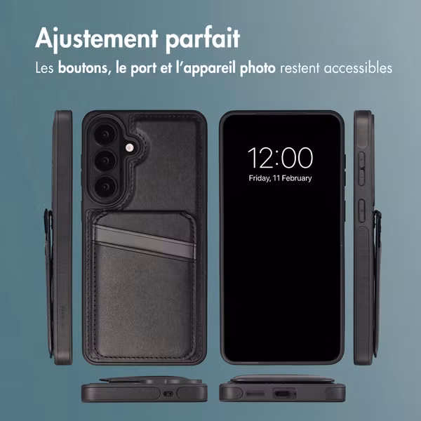 imoshion Coque arrière avec porte-cartes et support Samsung Galaxy S26 Plus - Noir