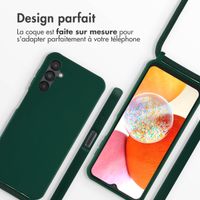 imoshion ﻿Coque en silicone avec cordon Samsung Galaxy A14 (5G/4G) - Vert foncé