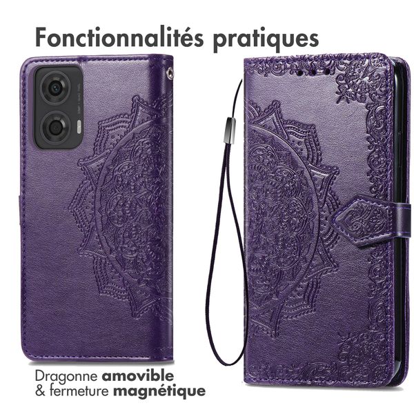 imoshion Etui de télephone Mandala Motorola Moto G04 / G24 - Violet