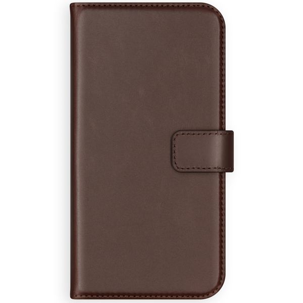 Selencia Étui portefeuille en cuir véritable Samsung Galaxy A42 - Marron