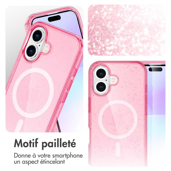 imoshion Coque Pailletée avec MagSafe Apple iPhone 17 - Rose