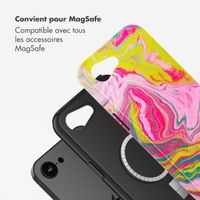 Selencia Coque arrière Vivid avec MagSafe Apple iPhone 16e - Marble Pink