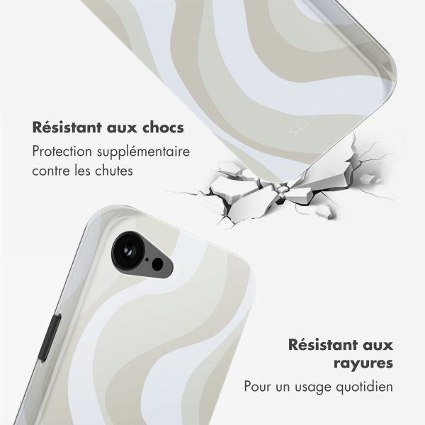 Selencia Coque arrière Vivid avec MagSafe Apple iPhone 16e - Desert Waves Beige