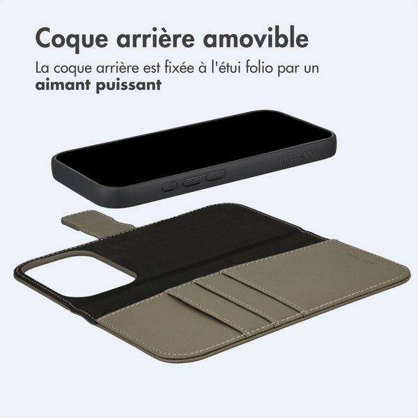 imoshion Étui portefeuille luxe 2-en-1 amovible Apple iPhone 17 Pro - Vert