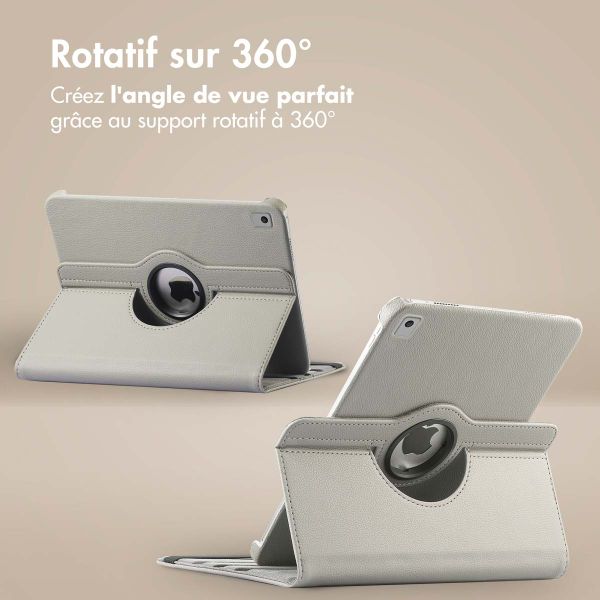 imoshion Coque tablette rotatif à 360° Apple iPad 9 (2021) 10.2 pouces / iPad 8 (2020) 10.2 pouces / iPad 7 (2019) 10.2 pouces - Gris