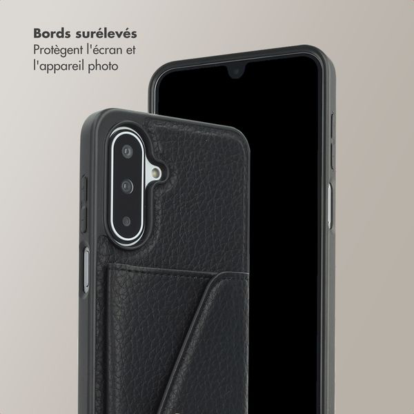 Selencia Coque de télephone Sera avec cordon et porte-cartes enveloppe Samsung Galaxy A17 (5G) - Noir