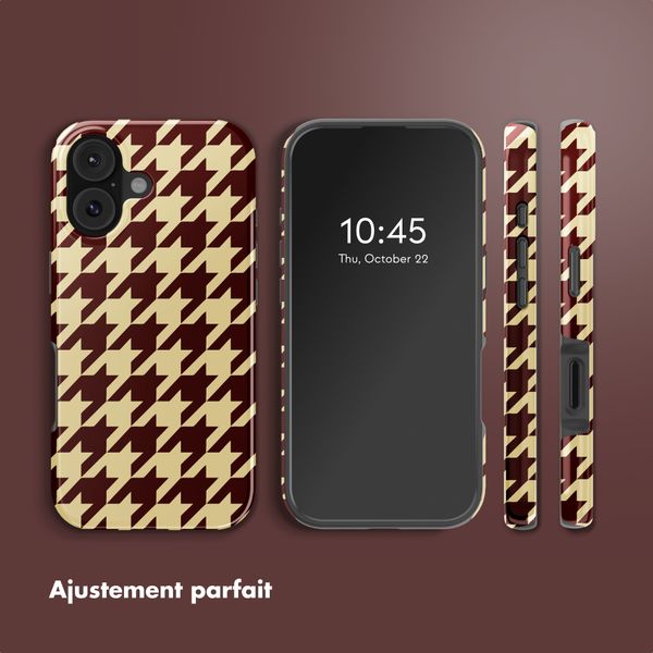 Selencia Coque arrière Vivid avec MagSafe Apple iPhone 17 - Pied-de-Poule