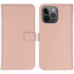 Selencia Étui portefeuille en cuir véritable Apple iPhone 15 Pro Max - Dusty Pink