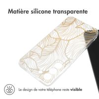 imoshion Coque Design Samsung Galaxy S22 - Golden Leaves Transparent