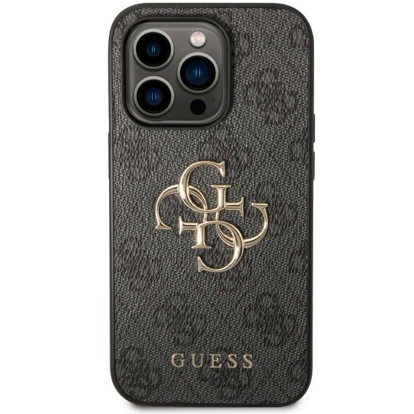Guess Coque 4G Metal Logo Backcover Apple iPhone 15 Pro - Gris