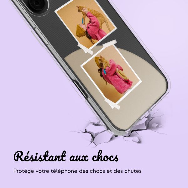 Coque personnalisée avec pellicule N°2 iPhone 16 - Transparent