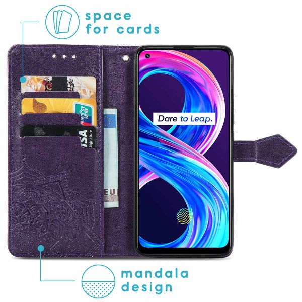 imoshion Etui de téléphone portefeuille Mandala Realme 8 (Pro) - Violet