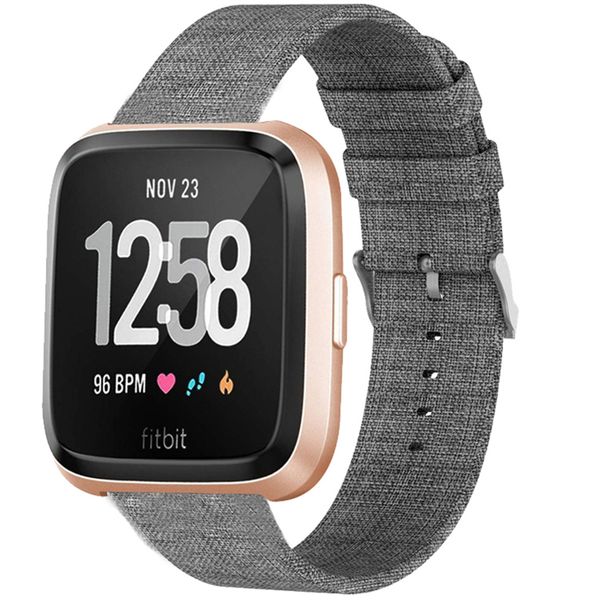 imoshion Bracelet en nylon Fitbit Versa 2 / Versa Lite - Gris