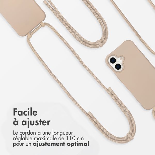 imoshion Coque arrière Color avec cordon amovible et MagSafe Apple iPhone 17 - Nude