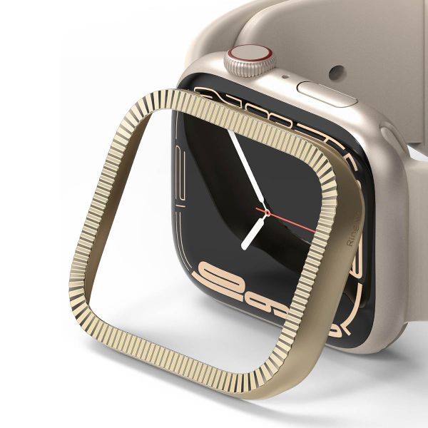 Ringke Style de lunette Apple Watch Series 7 / 8 / 9 - 45 mm - Matte Curve Gold