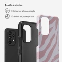 Selencia Coque arrière Vivid Samsung Galaxy A53 - Colorful Zebra Old Pink
