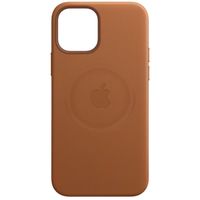 Apple Coque Leather MagSafe Apple iPhone 12 Pro Max - Saddle Brown