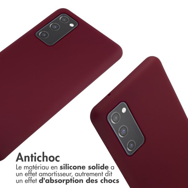 imoshion Coque en silicone avec cordon Samsung Galaxy S20 FE - Rouge foncé