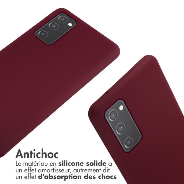 imoshion ﻿Coque en silicone avec cordon Samsung Galaxy S20 FE - Rouge foncé