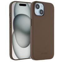 Accezz Coque arrière en cuir avec MagSafe Apple iPhone 15 - Marron café